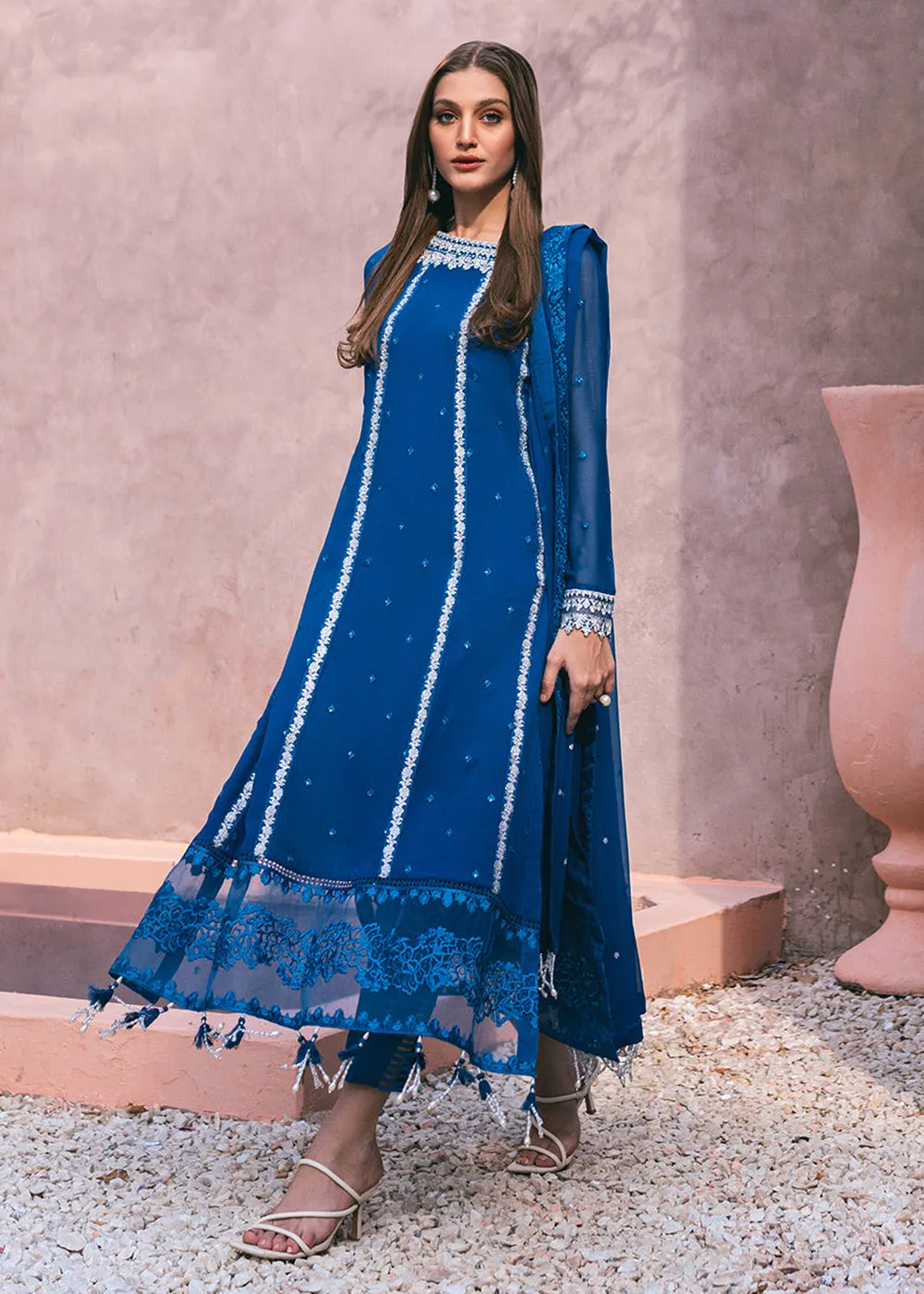 Embroidered Ensembles 3 Pcs by Azure | Radiant Sky