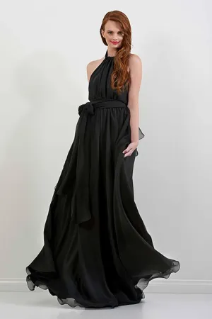 Harlow Gown in Black  | Chiffon