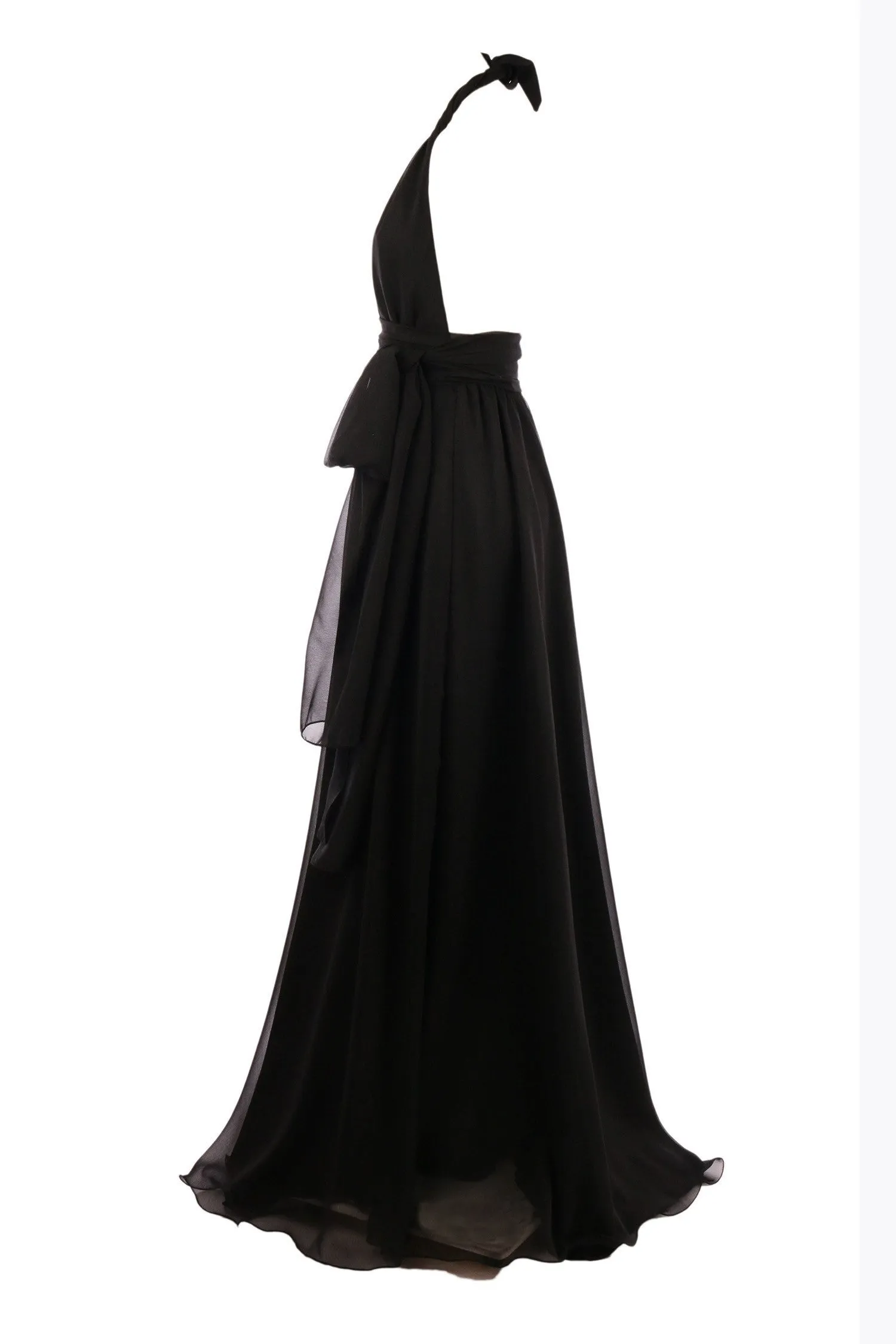 Harlow Gown in Black  | Chiffon