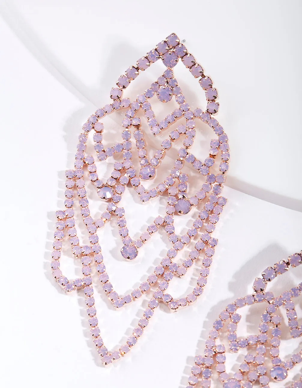 Pink Lace Pattern Earring