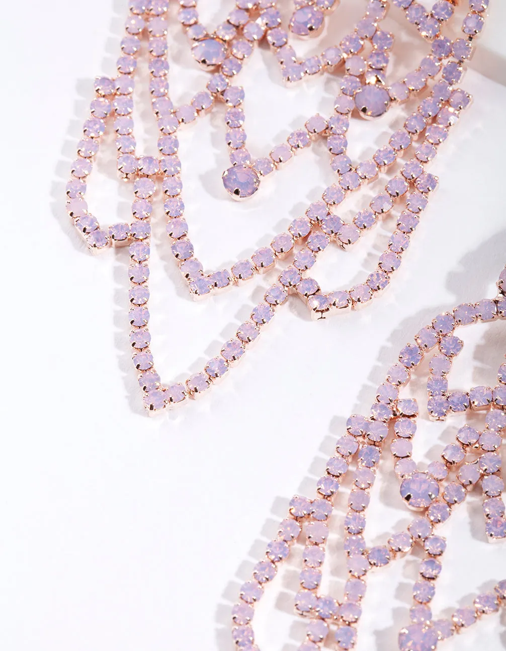 Pink Lace Pattern Earring