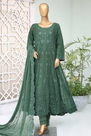 Shazlin By Bin Saeed Stitched 3 Piece Emb Chiffon Frocks Collection'2024-RTSC-993-Green